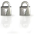 Stainless Steel Lock Earrings