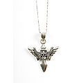 Sterling Silver Winged Cross Necklace