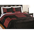 Hastings Red/ Black 4-piece Comforter Set