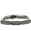 Sterling Silver Marcasite Diamond Pattern Bracelet
