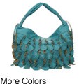 Melie Bianco Feathered Hobo Bag
