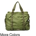 Melie Bianco Distressed Belted Tote Bag