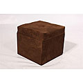 Storage Cube Chocolate Brown Microfiber Ottoman