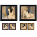 Patricia Pinto 'Waking Woman (blue)' 2-piece Canvas Art