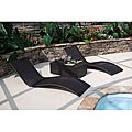 Cabo Chaise Lounge Chat Group 3-piece Patio Furniture Set