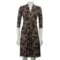 Glamour Women's Leopard Print Cross-front Dress