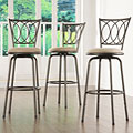 Avalon Scroll Back Barstools (Set of 3)
