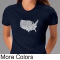 Los Angeles Pop Art Women's USA T-shirt