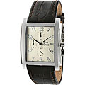 Gino Franco Men's Leather Strap Chronograph Watch