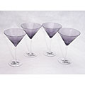Certified International Plum 12-ounce Martini Glasses (Set of 8)