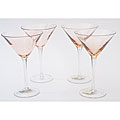 Certified International Pink 12-ounce Martini Glasses (Set of 8)