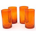 Certified International Orange Bubble 17-ounce Ice Tea Glasses (Set of 8)