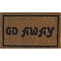 Black Coir 'Go Away' Door Mat