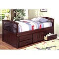 Storage Unit Dark Walnut Full Size Bed