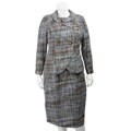 Zoda Women's Plus Size Brown Skirt Suit