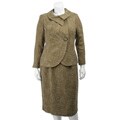 Zoda Women's Plus Size Green Skirt Suit