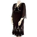 SL Fashions Women's Plus Size Emma Beaded Jacket Dress