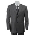 Sean John Grey Men's Grey Stripe Wool Suit