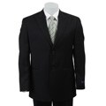 Sean John Men's Black 2-button Wool Suit