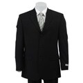 Joseph Abboud Men's Black 3-button Wool Suit