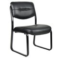 Boss Black LeatherPlus Guest Chair