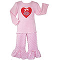 AnnLoren Boutique 2-piece Girl's 'I Love Football' Outfit