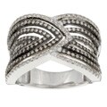 10k White Gold 3/4ct TDW Diamond Leaf-inspired Ring (J, I2)