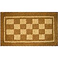 Beige Checkerboard Door Mat