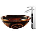 Vigo Desire 19-mm Glass Vessel Sink with Chrome Faucet/ Drain