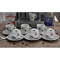 Lorenzo Porcelain Espresso 6-piece Cup and Saucer Set