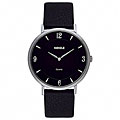 Kienzle Men's Elegance Black Leather Strap Black Dial Watch