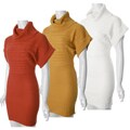 Chelsey Brand Junior's Cable Knit Turtleneck Sweater Dress