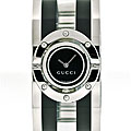 Gucci Women's Black and Clear Acetate Twirl Watch