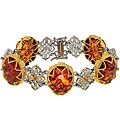 Michael Valitutti Silver Baltic Amber/ Spessartite Bracelet