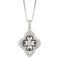 Sterling Silver/ Black Rhodium Diamond Necklace (H-I, I2-I3)