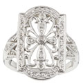 Sterling Silver 1/10ct TDW Diamond Filigree Ring (H-I, I2-I3)