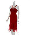 SL Fashions Women's Red Beaded Dress