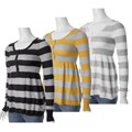 CiSono by Adi Junior's Striped Babydoll Sweater