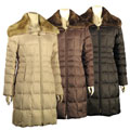 Laundry by Shelli Segal Women's Faux Fur Collar Down-filled Coat