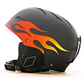 Giro Recruit Junior's Black with Flames Helmet