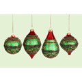 Green Glass Ball Ornaments (Set of 8)
