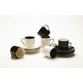 Classic Coffee & Tea by Yedi Black and White Collection 12-piece Espresso Cups Set