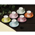 Classic Coffee & Tea by Yedi Retro Collection 12-piece Espresso Cup and Saucer Set