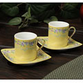 Classic Coffee & Tea by Yedi French Garden Collection 12-piece Teacup and Saucer Set
