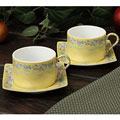 Classic Coffee & Tea by Yedi French Garden Collection 12-piece Teacup and Saucer Set