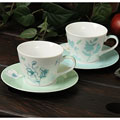Classic Coffee & Tea by Yedi Blue Blossom Collection 12-piece Cup and Saucer Set
