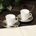 Classic Coffee & Tea by Yedi Metropolitian Collection Three-ounce Cups and Saucers (Set of 4)