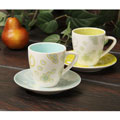 Classic Coffee & Tea by Yedi Classic Retro Flowers Collection 12-piece Cup and Saucer Set