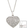 Sterling Silver 2ct TDW Diamond Heart Locket (J-K, I3)