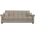 Darien Khaki Microfiber Futon Sofa Bed